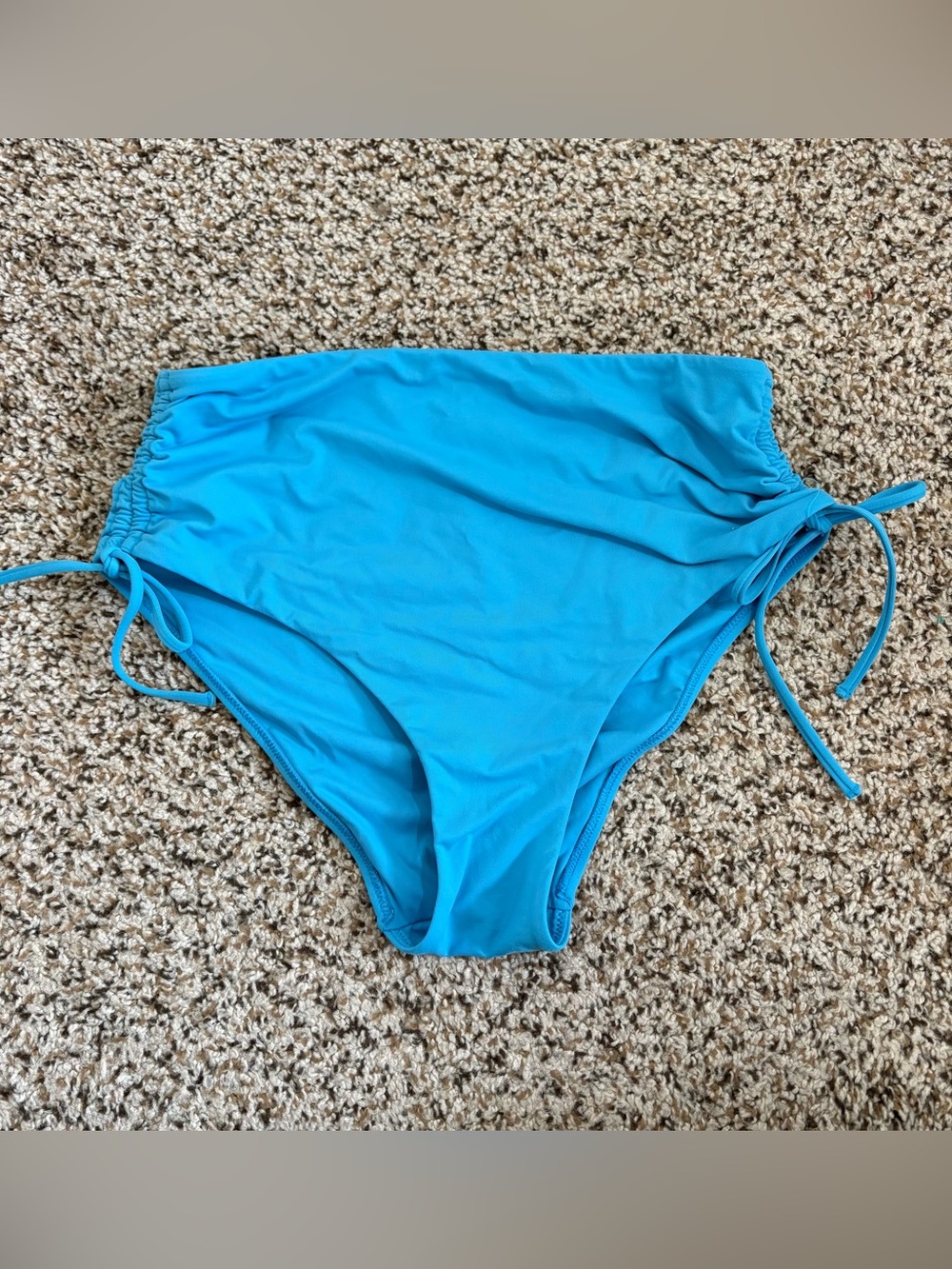 Women’s High-Waist Swim Bottoms in Bright Turquoise - CRZ Yoga
